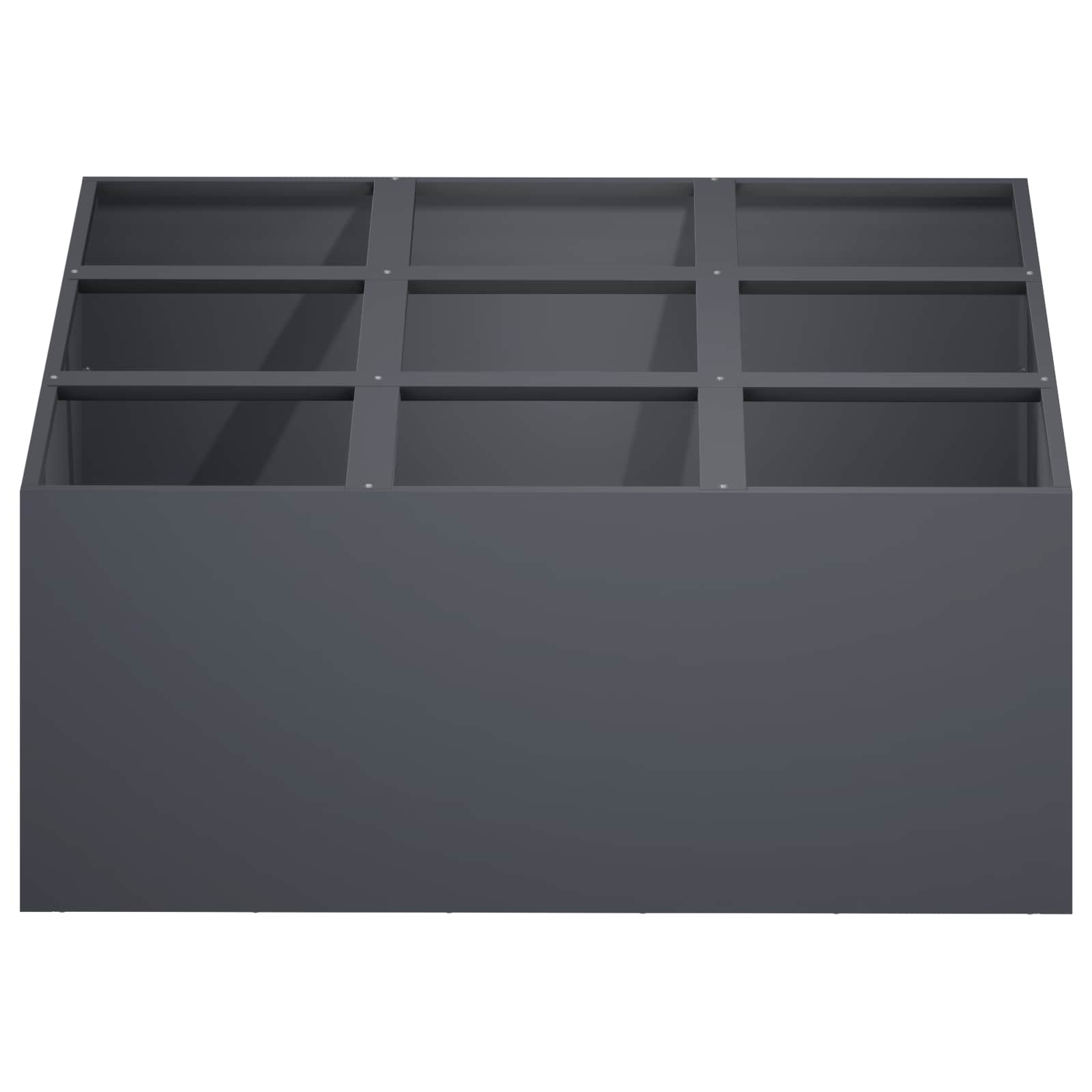 vidaXL Doniczka ogrodowa antracytowy 100 x 100 x 50 cm Stal zimnogięta