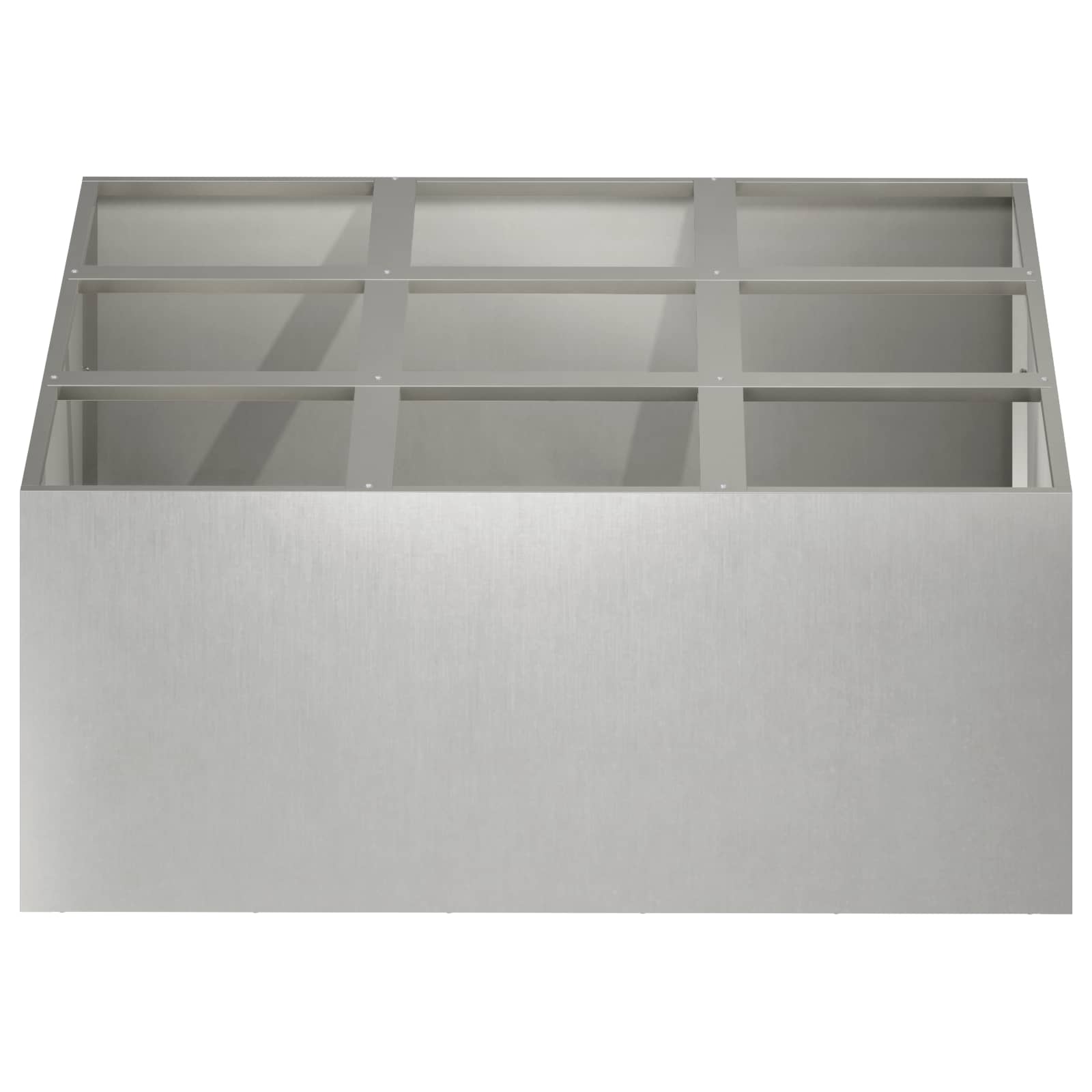 vidaXL Doniczka ogrodowa srebrny 100 x 100 x 50 cm Stal nierdzewna