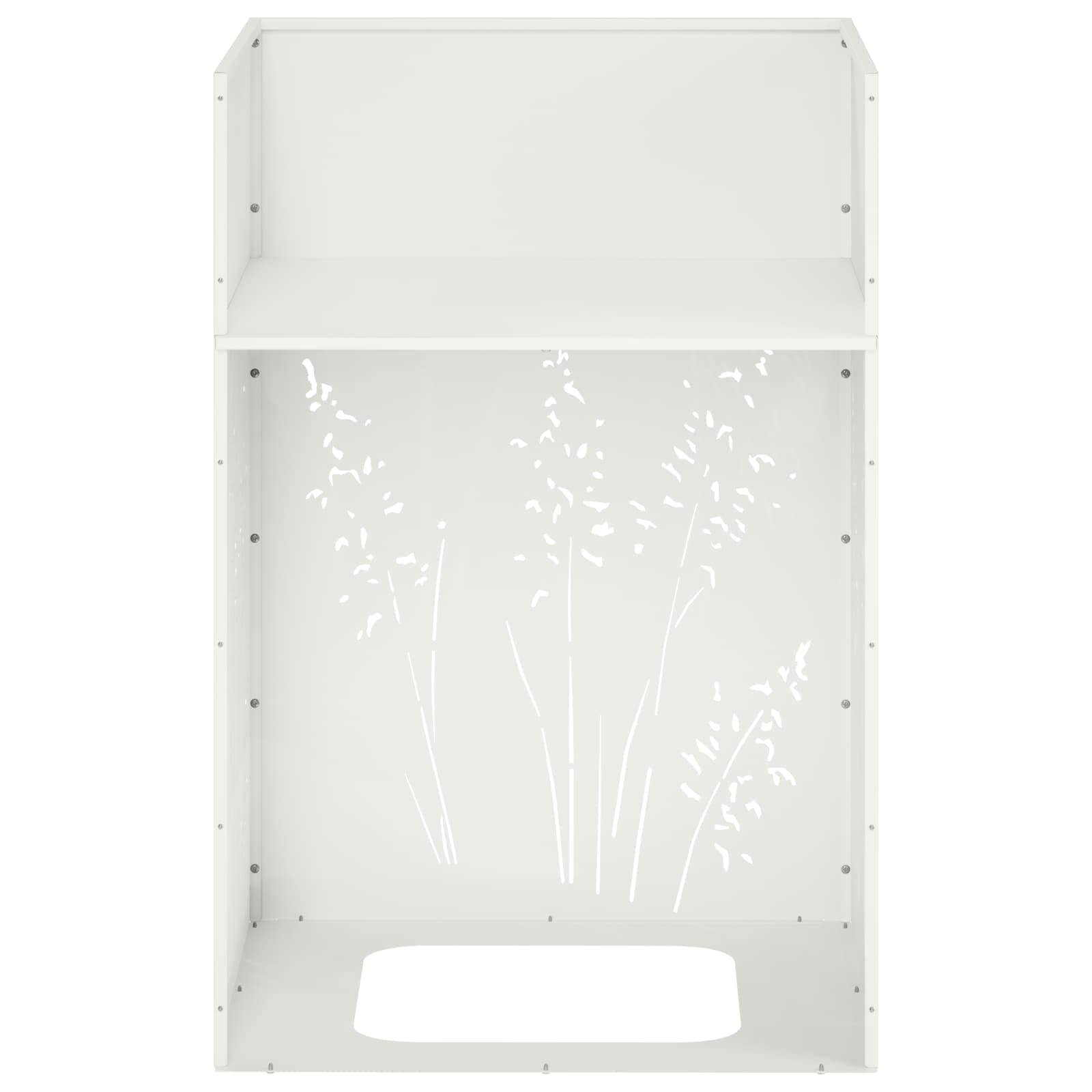 vidaXL Doniczka ogrodowa Biały 50 x 50 x 75 cm Stal zimnogięta