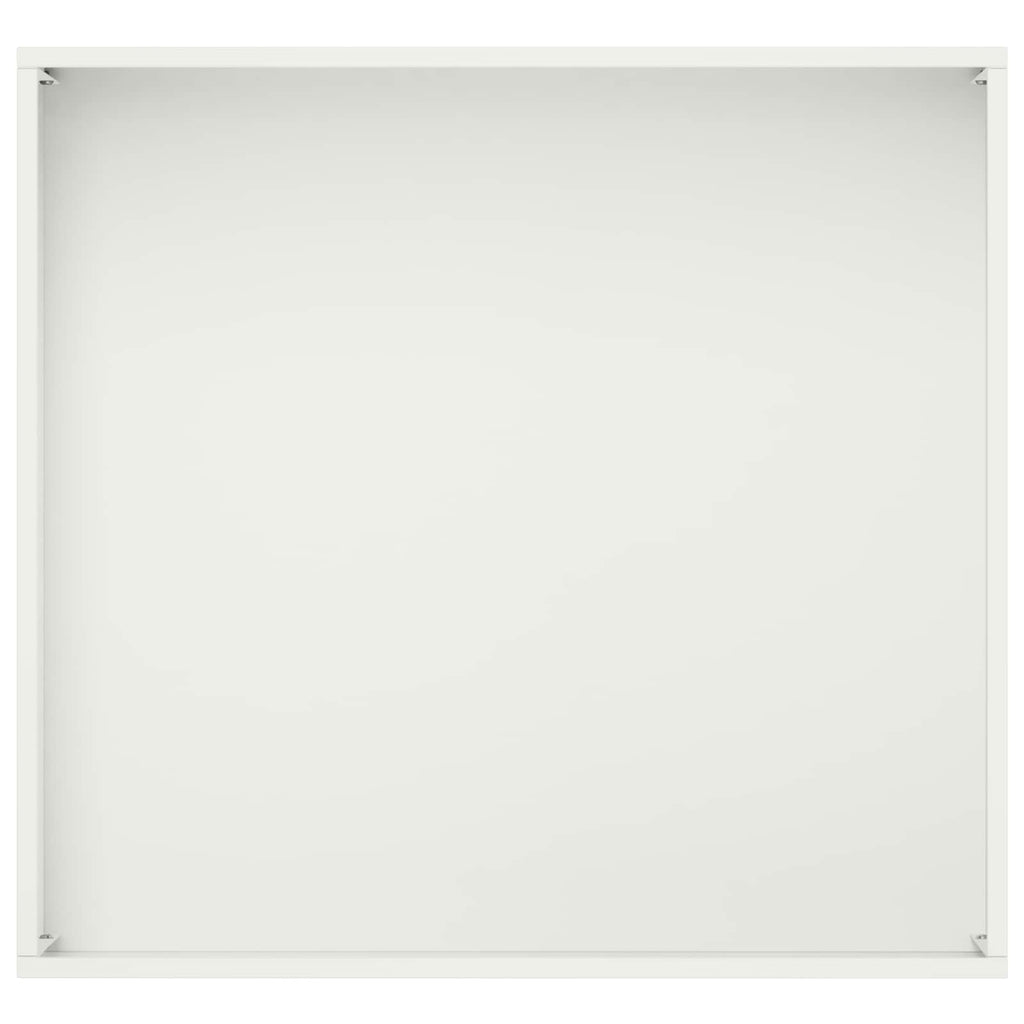 vidaXL Doniczka ogrodowa Biały 50 x 50 x 75 cm Stal zimnogięta