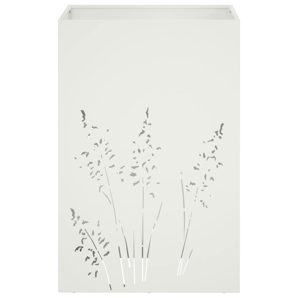 vidaXL Doniczka ogrodowa 2 szt. Biały 50 x 50 x 75 cm Stal zimnogięta