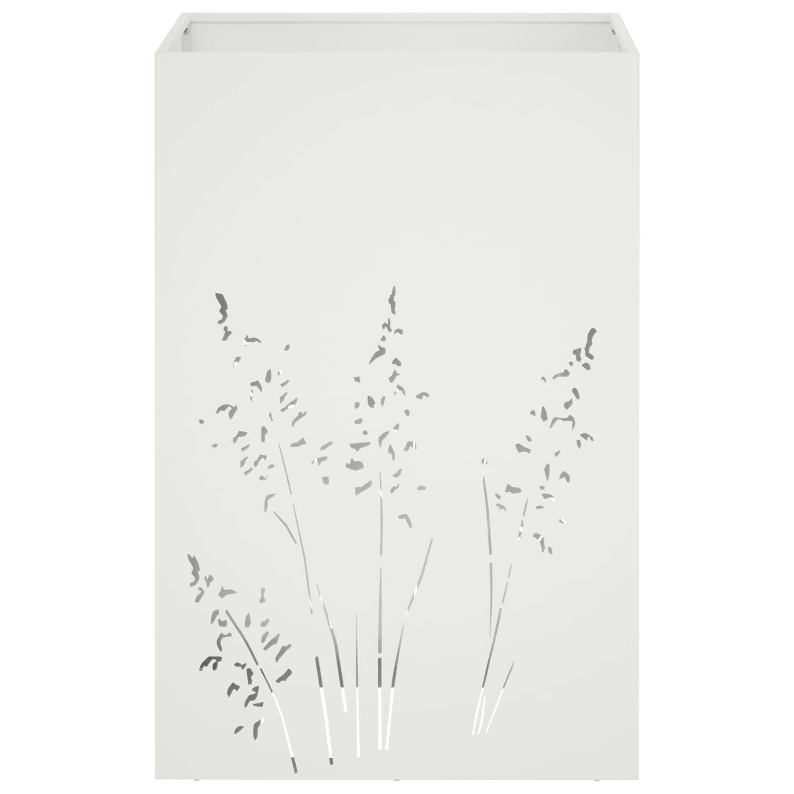 vidaXL Doniczka ogrodowa 2 szt. Biały 50 x 50 x 75 cm Stal zimnogięta