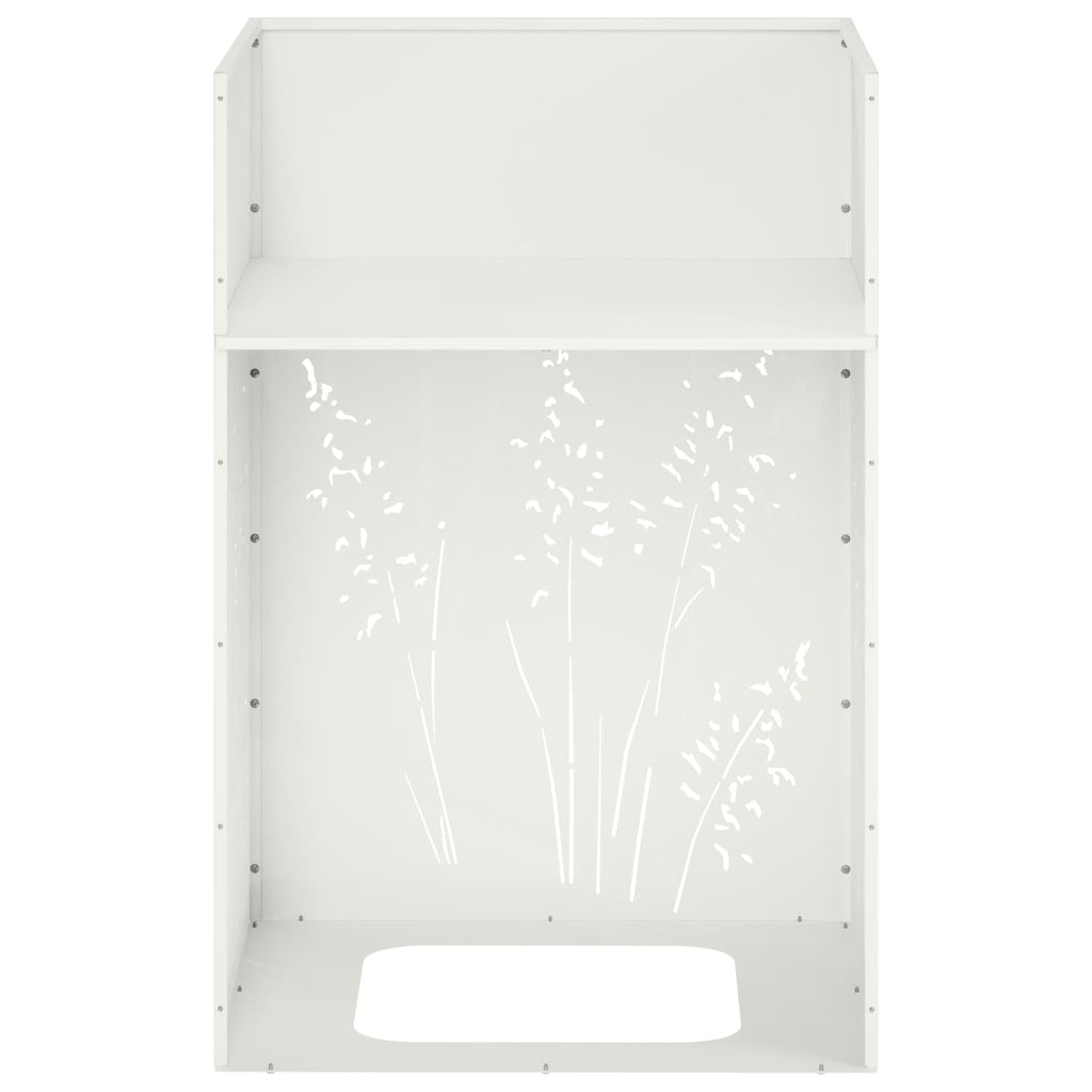 vidaXL Doniczka ogrodowa 2 szt. Biały 50 x 50 x 75 cm Stal zimnogięta