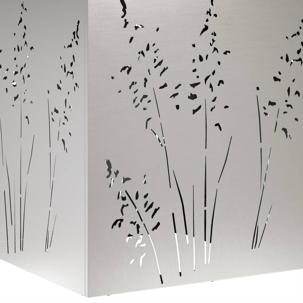 vidaXL Doniczka ogrodowa srebrny 50 x 50 x 75 cm Stal nierdzewna