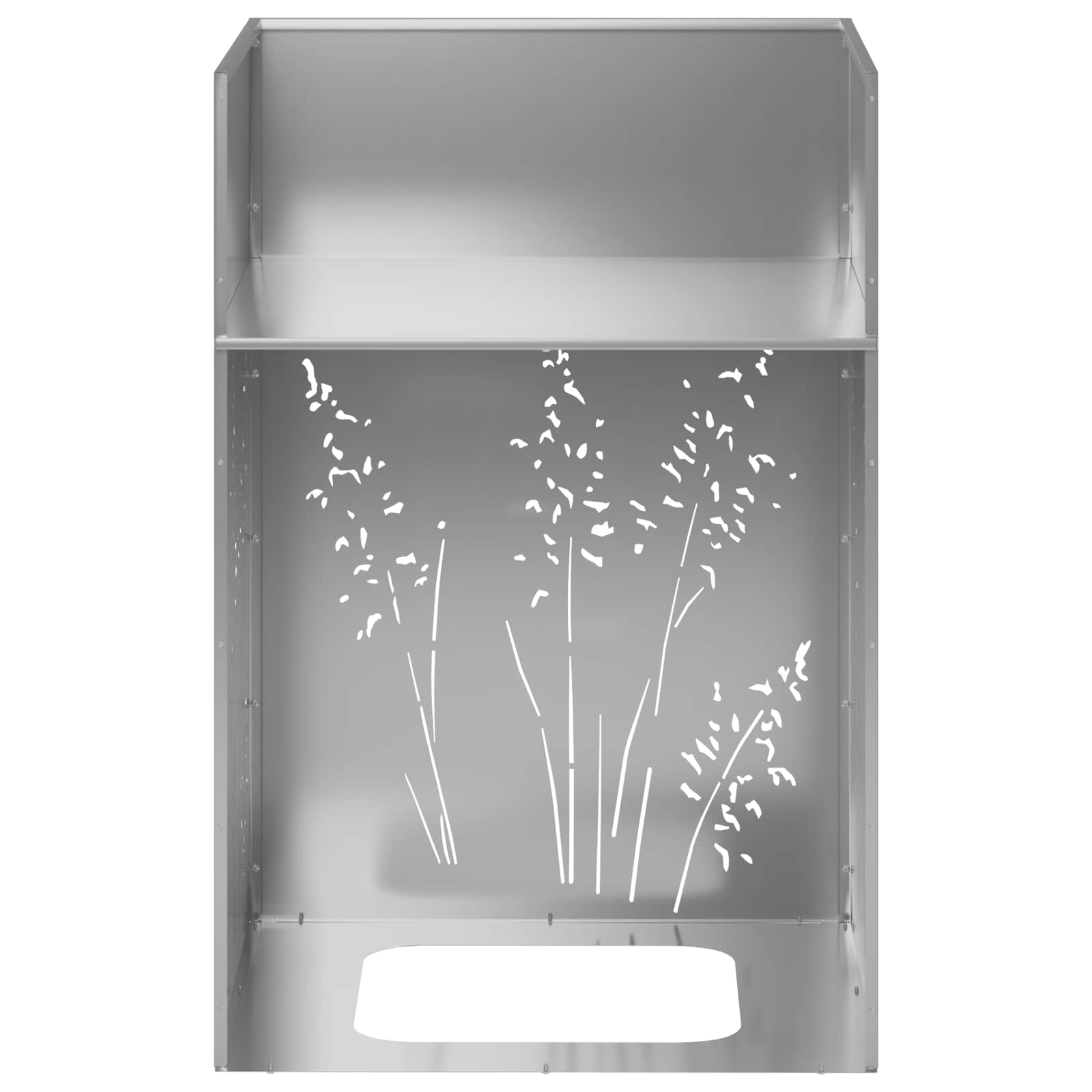 vidaXL Doniczka ogrodowa srebrny 50 x 50 x 75 cm Stal ocynkowana
