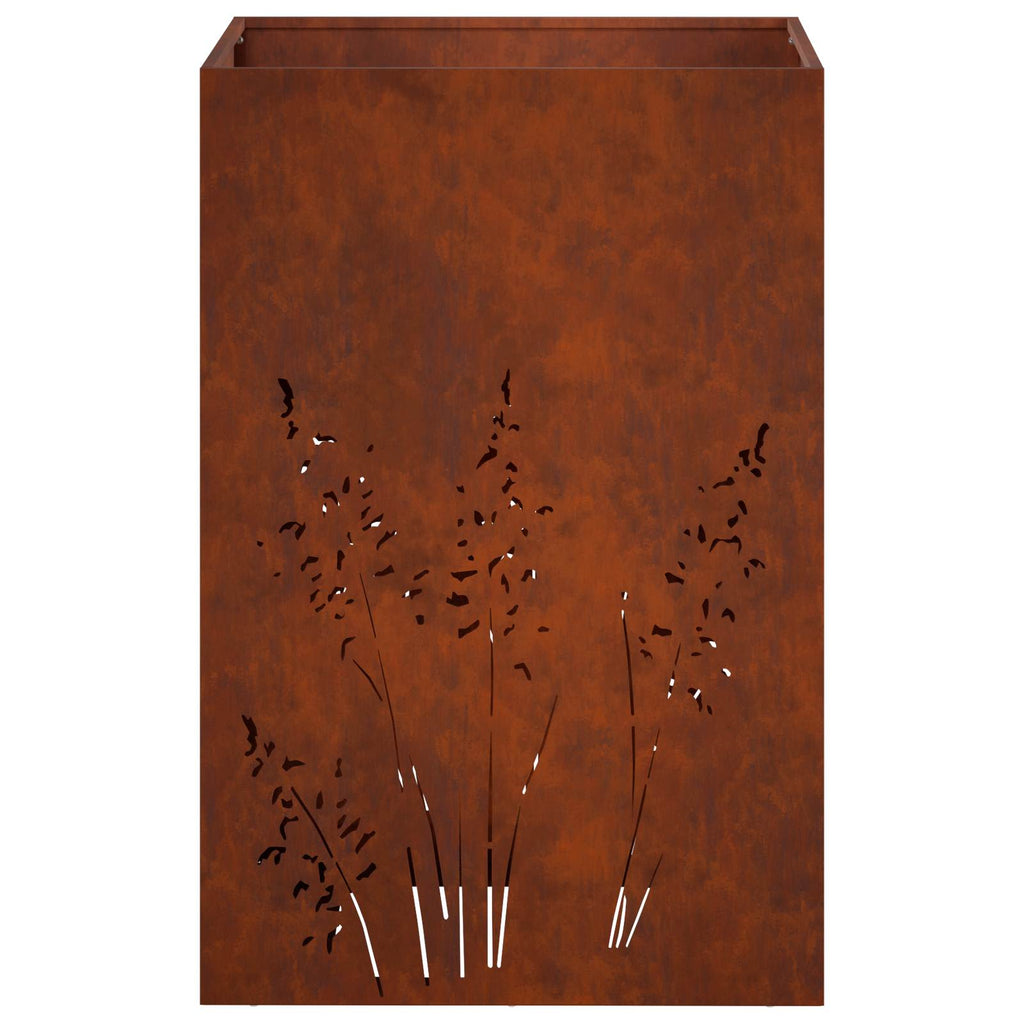 vidaXL Doniczka ogrodowa Rdzawy 50 x 50 x 75 cm Stal kortenowska