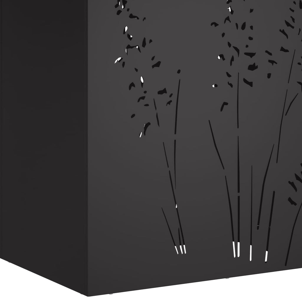vidaXL Doniczka ogrodowa 2 szt. Czarny 50 x 30 x 75 cm Stal zimnogięta