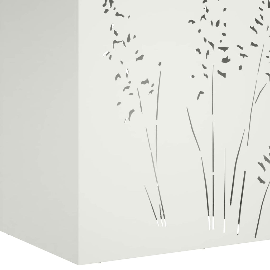 vidaXL Doniczka ogrodowa Biały 50 x 30 x 75 cm Stal zimnogięta