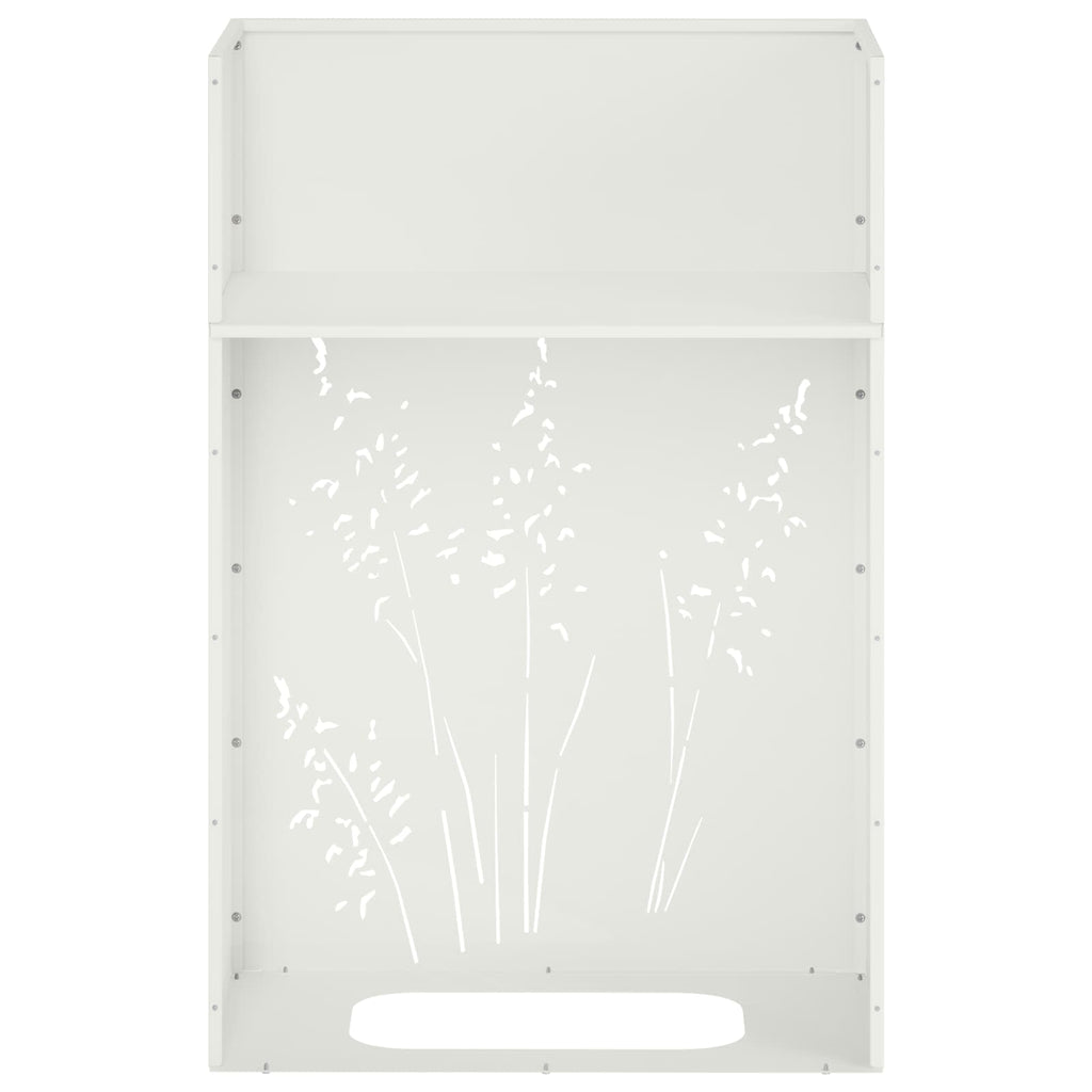 vidaXL Doniczka ogrodowa Biały 50 x 30 x 75 cm Stal zimnogięta