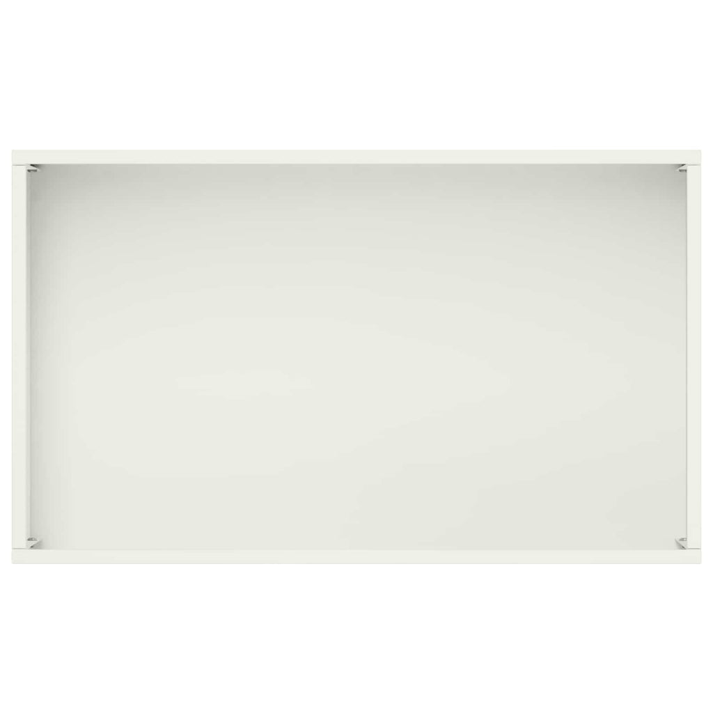 vidaXL Doniczka ogrodowa Biały 50 x 30 x 75 cm Stal zimnogięta