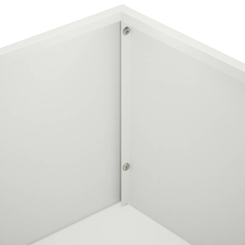 vidaXL Doniczka ogrodowa 2 szt. Biały 50 x 30 x 75 cm Stal zimnogięta