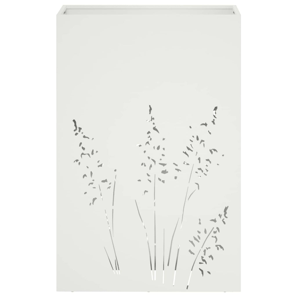 vidaXL Doniczka ogrodowa 2 szt. Biały 50 x 30 x 75 cm Stal zimnogięta