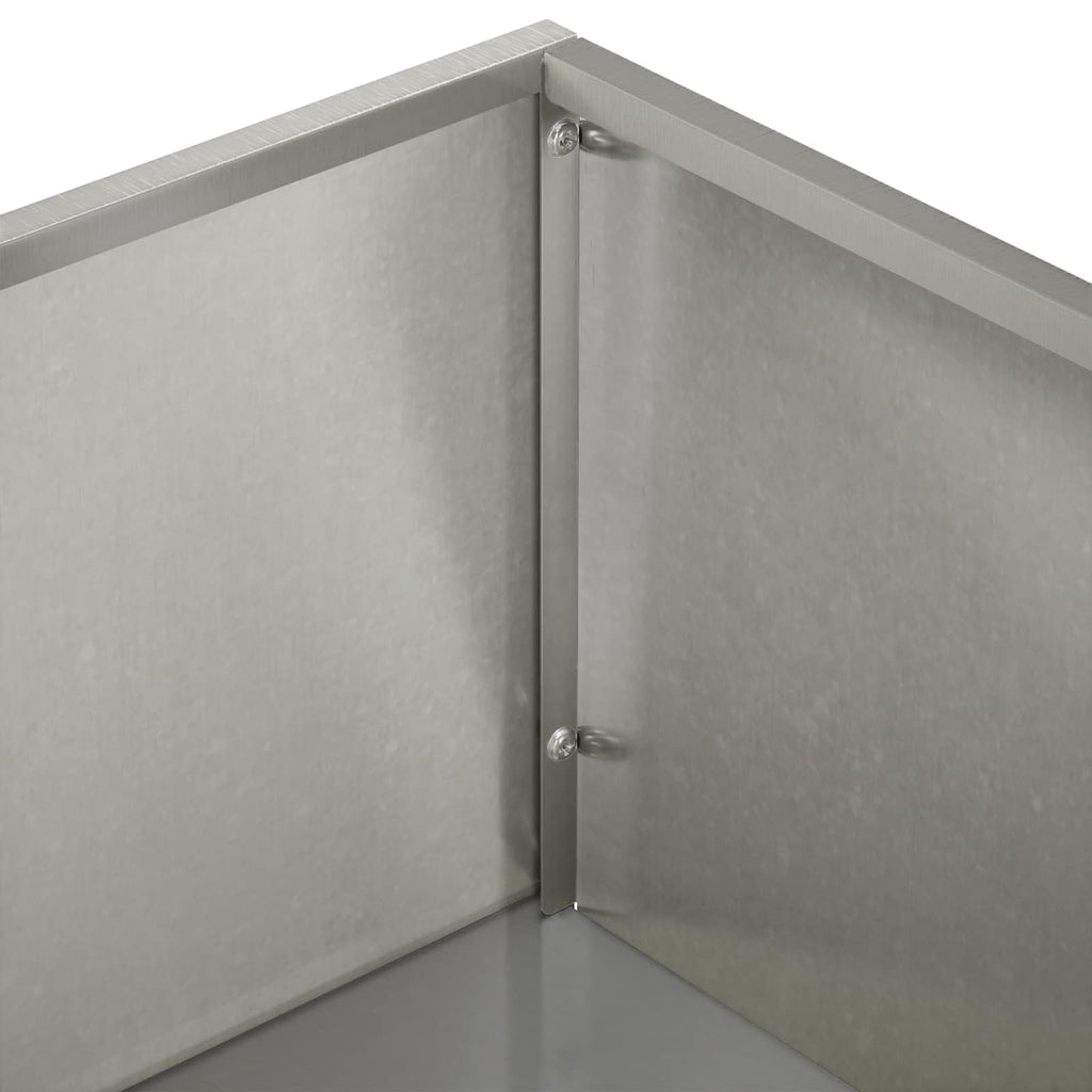 vidaXL Doniczka ogrodowa srebrny 50 x 30 x 75 cm Stal nierdzewna