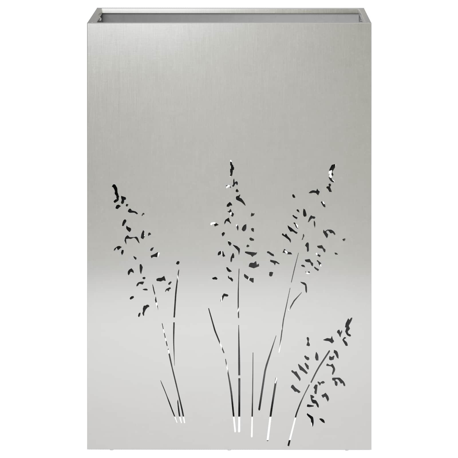 vidaXL Doniczka ogrodowa srebrny 50 x 30 x 75 cm Stal nierdzewna
