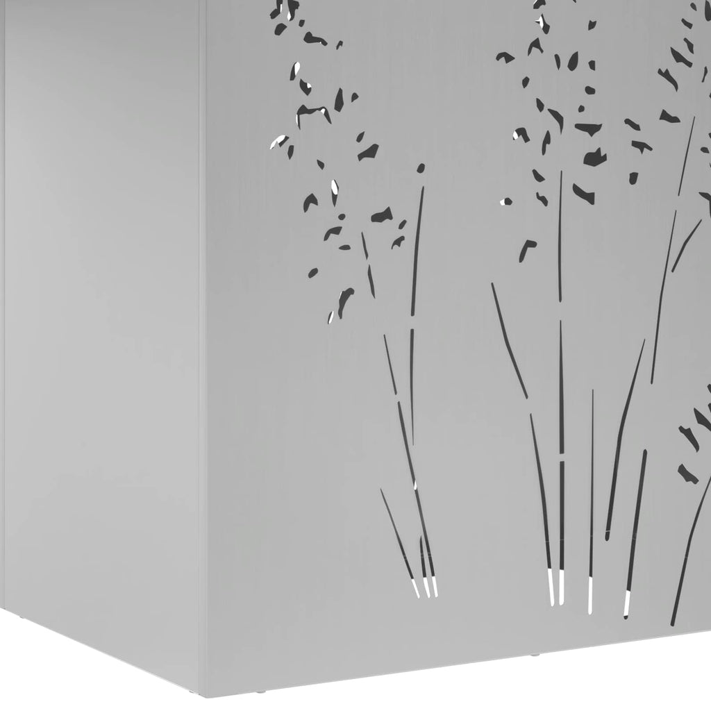 vidaXL Doniczka ogrodowa srebrny 50 x 30 x 75 cm Stal ocynkowana