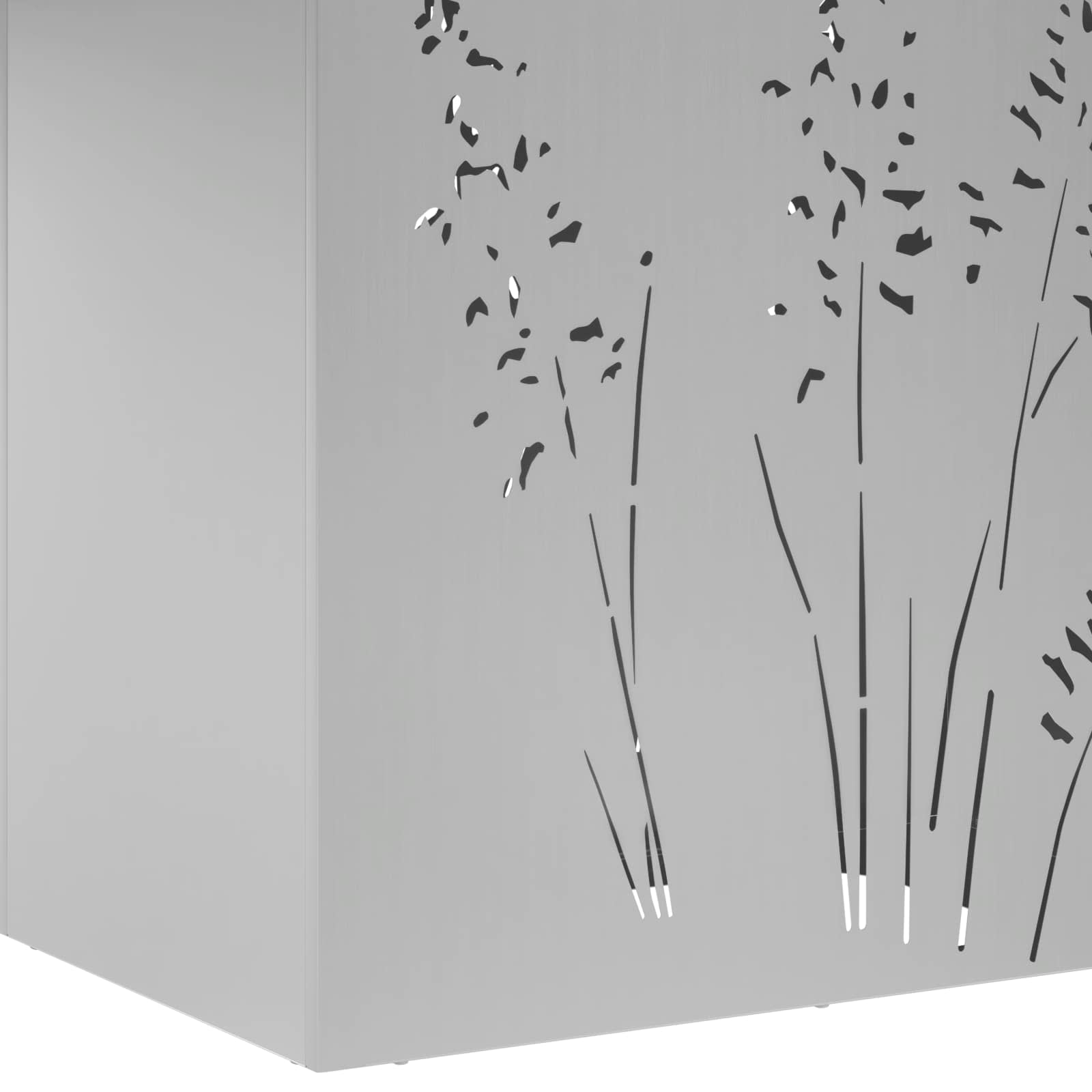 vidaXL Doniczka ogrodowa srebrny 50 x 30 x 75 cm Stal ocynkowana
