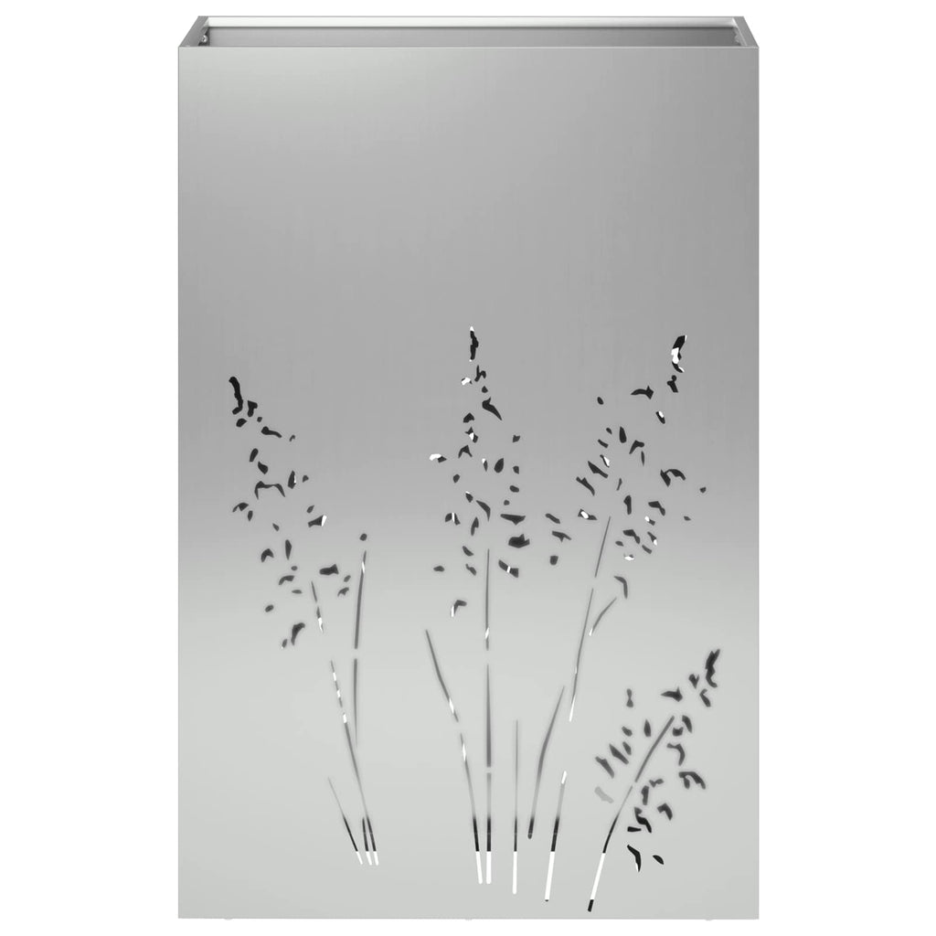 vidaXL Doniczka ogrodowa srebrny 50 x 30 x 75 cm Stal ocynkowana