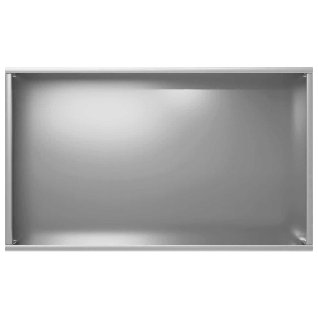 vidaXL Doniczka ogrodowa srebrny 50 x 30 x 75 cm Stal ocynkowana