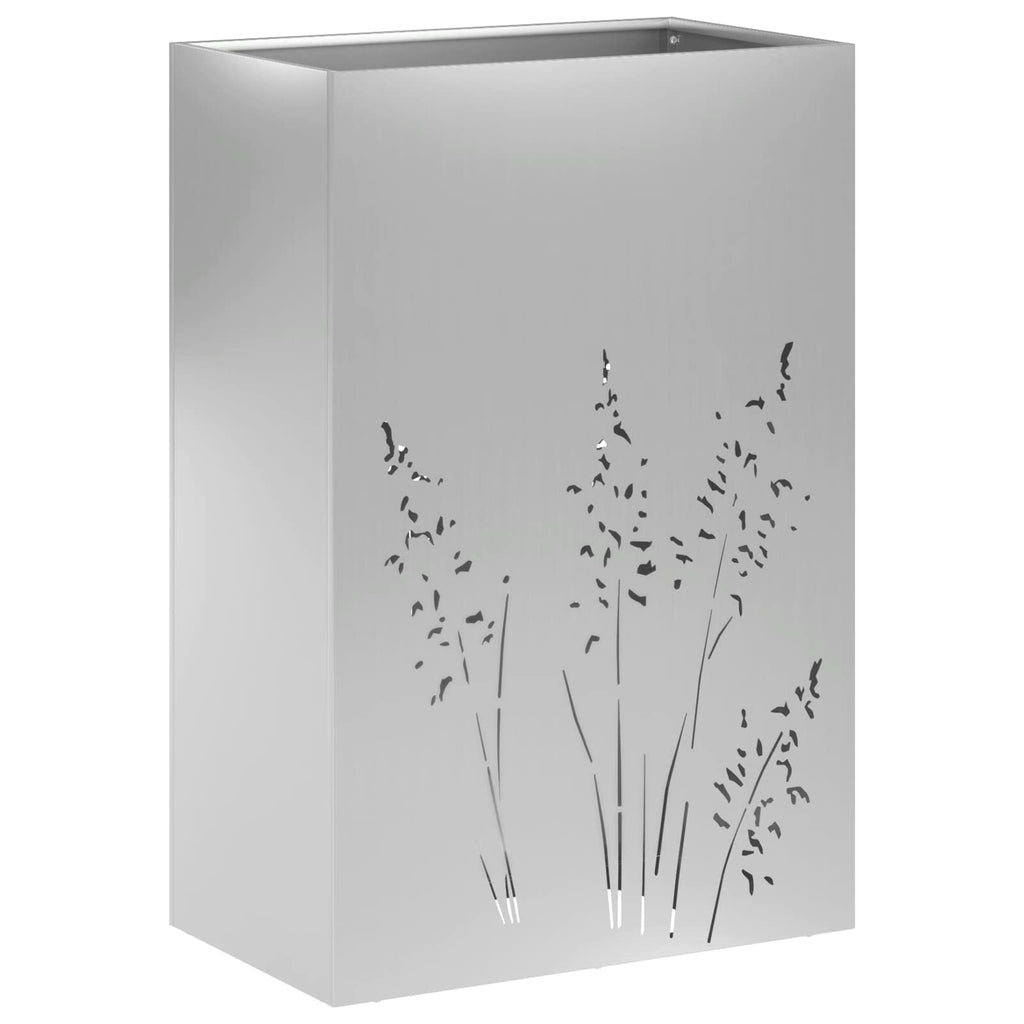 vidaXL Doniczka ogrodowa 2 szt. srebrny 50 x 30 x 75 cm
