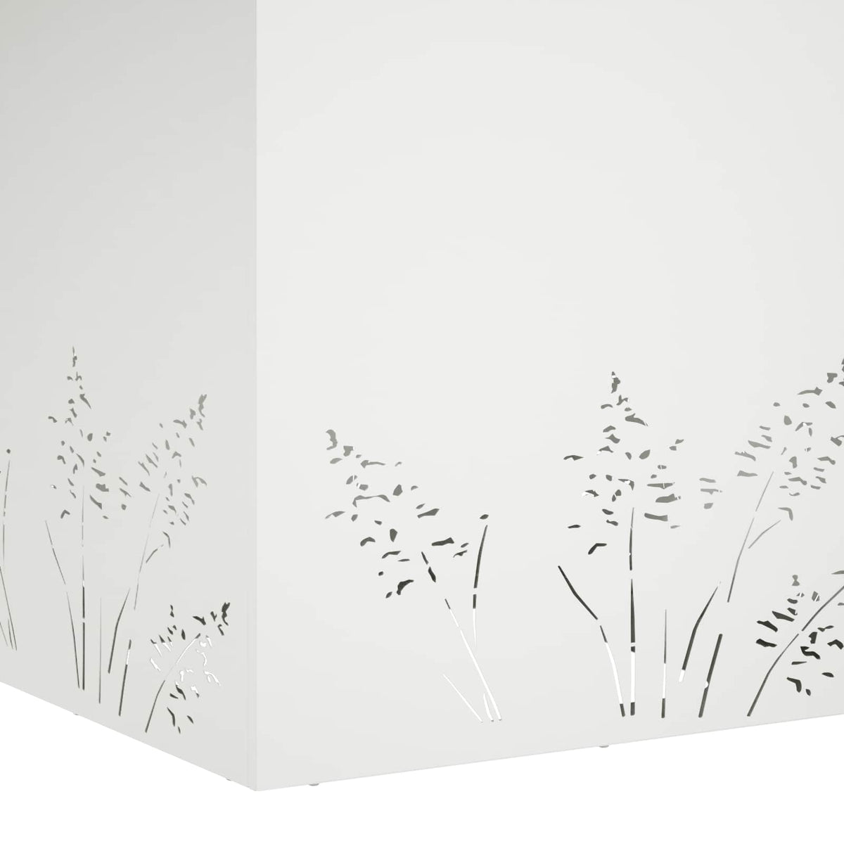 vidaXL Doniczka ogrodowa Biały 50 x 50 x 49 cm Stal zimnogięta