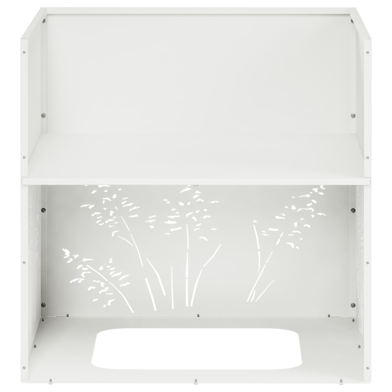 vidaXL Doniczka ogrodowa 2 szt. Biały 50 x 50 x 49 cm Stal zimnogięta