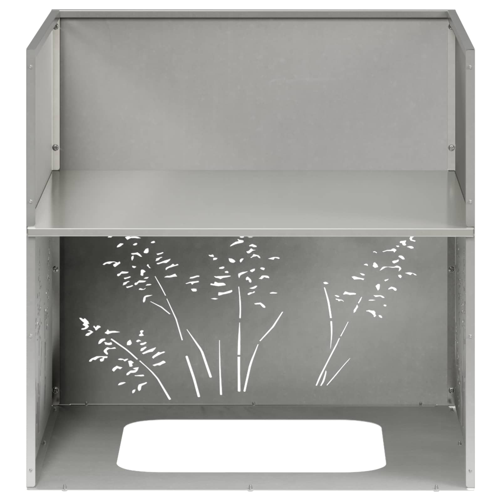 vidaXL Doniczka ogrodowa srebrny 50 x 50 x 49 cm Stal nierdzewna