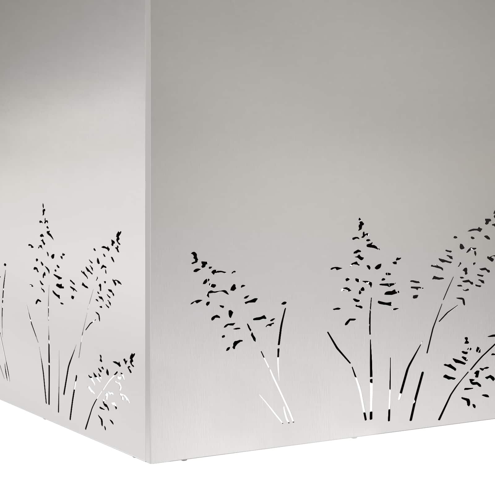 vidaXL Doniczka ogrodowa 2 szt. srebrny 50 x 50 x 49 cm