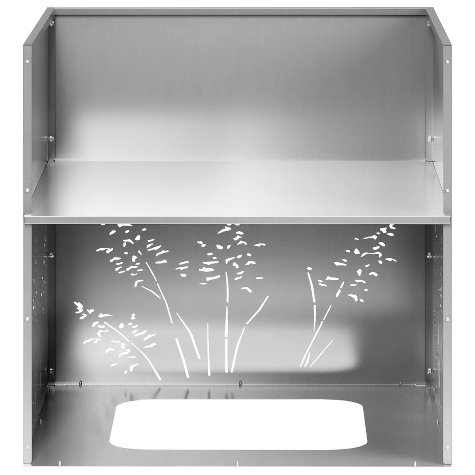 vidaXL Doniczka ogrodowa srebrny 50 x 50 x 49 cm Stal ocynkowana