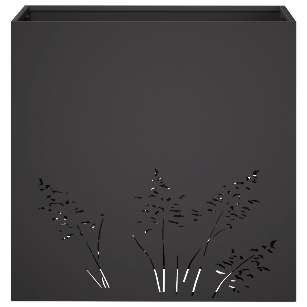 vidaXL Doniczka ogrodowa 2 szt. Czarny 50 x 30 x 49 cm Stal zimnogięta