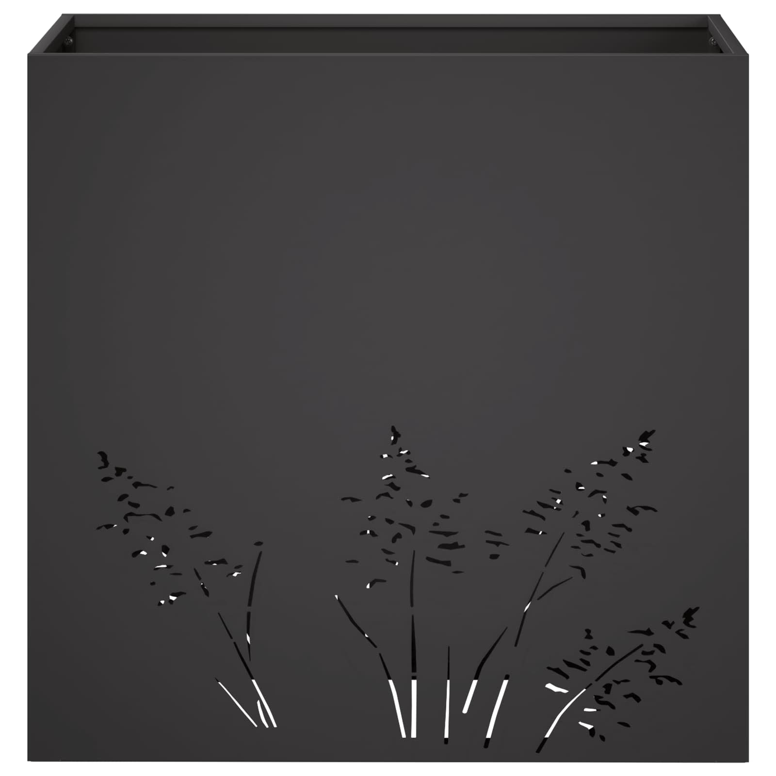 vidaXL Doniczka ogrodowa 2 szt. Czarny 50 x 30 x 49 cm Stal zimnogięta