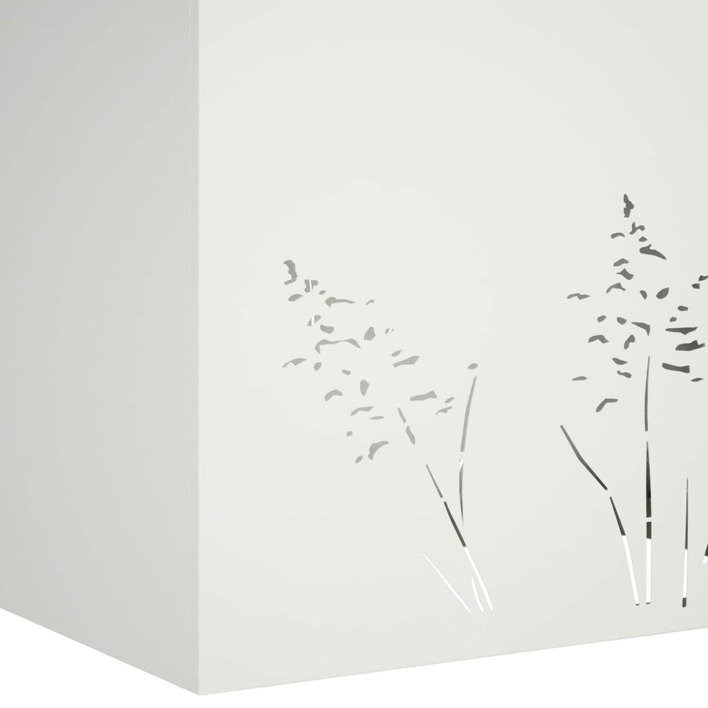vidaXL Doniczka ogrodowa 2 szt. Biały 50 x 30 x 49 cm Stal zimnogięta