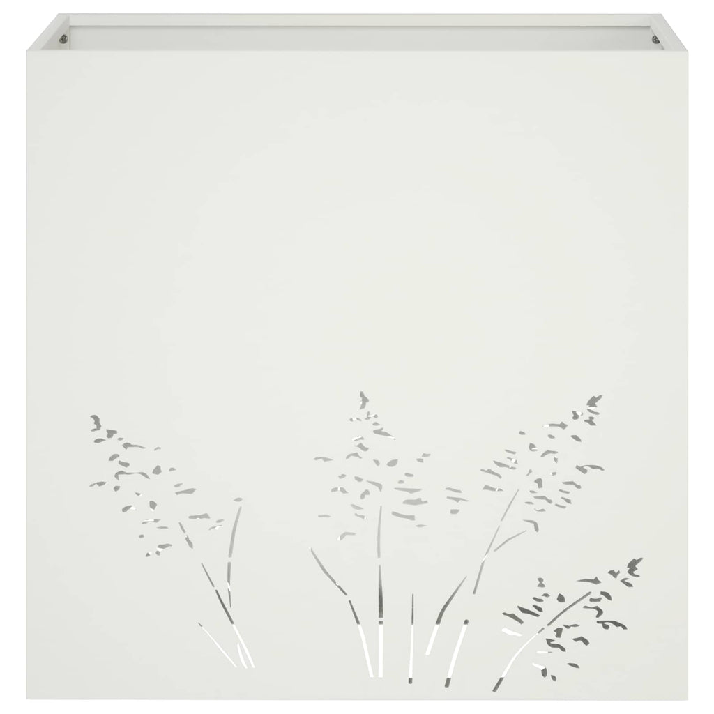 vidaXL Doniczka ogrodowa 2 szt. Biały 50 x 30 x 49 cm Stal zimnogięta