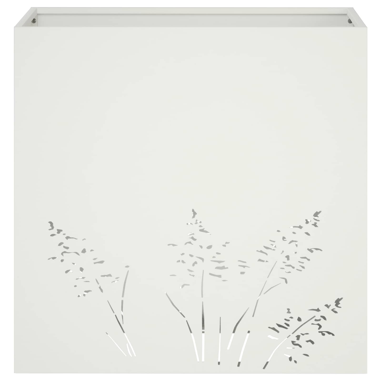 vidaXL Doniczka ogrodowa 2 szt. Biały 50 x 30 x 49 cm Stal zimnogięta