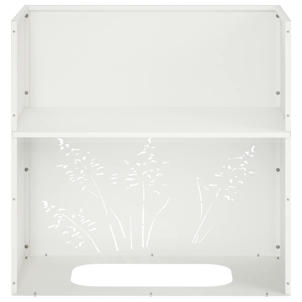 vidaXL Doniczka ogrodowa 2 szt. Biały 50 x 30 x 49 cm Stal zimnogięta