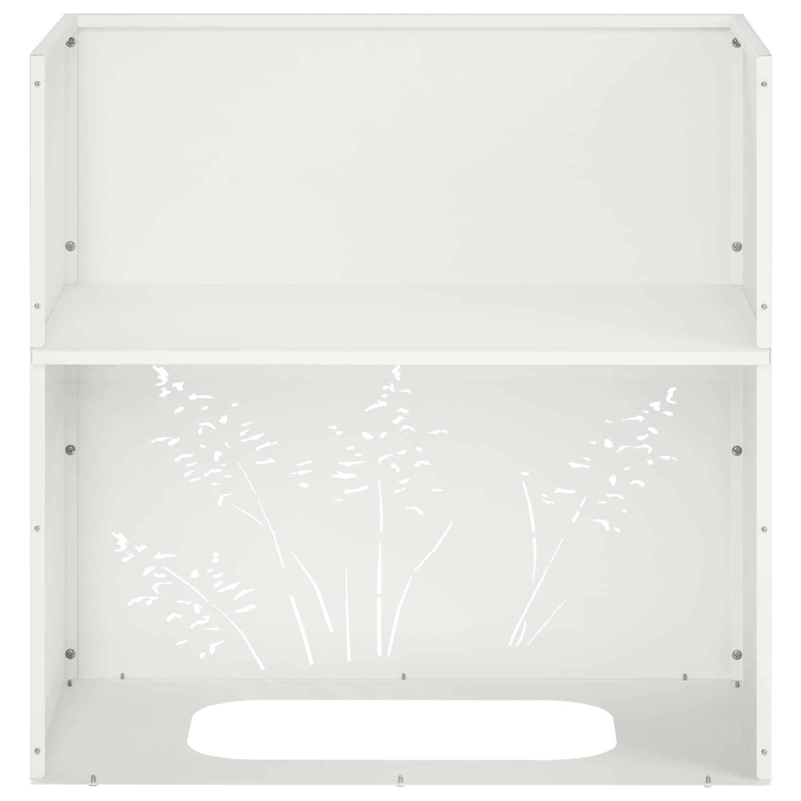 vidaXL Doniczka ogrodowa 2 szt. Biały 50 x 30 x 49 cm Stal zimnogięta