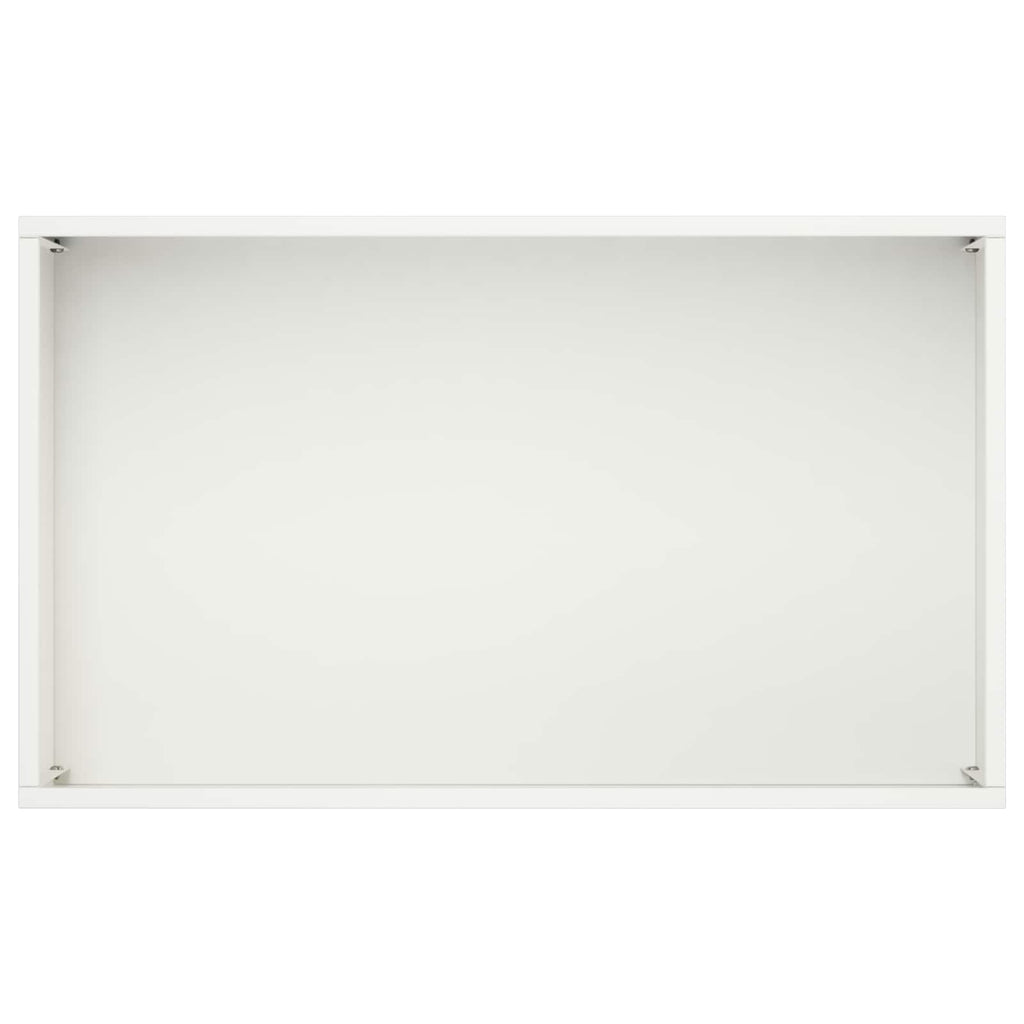 vidaXL Doniczka ogrodowa 2 szt. Biały 50 x 30 x 49 cm Stal zimnogięta
