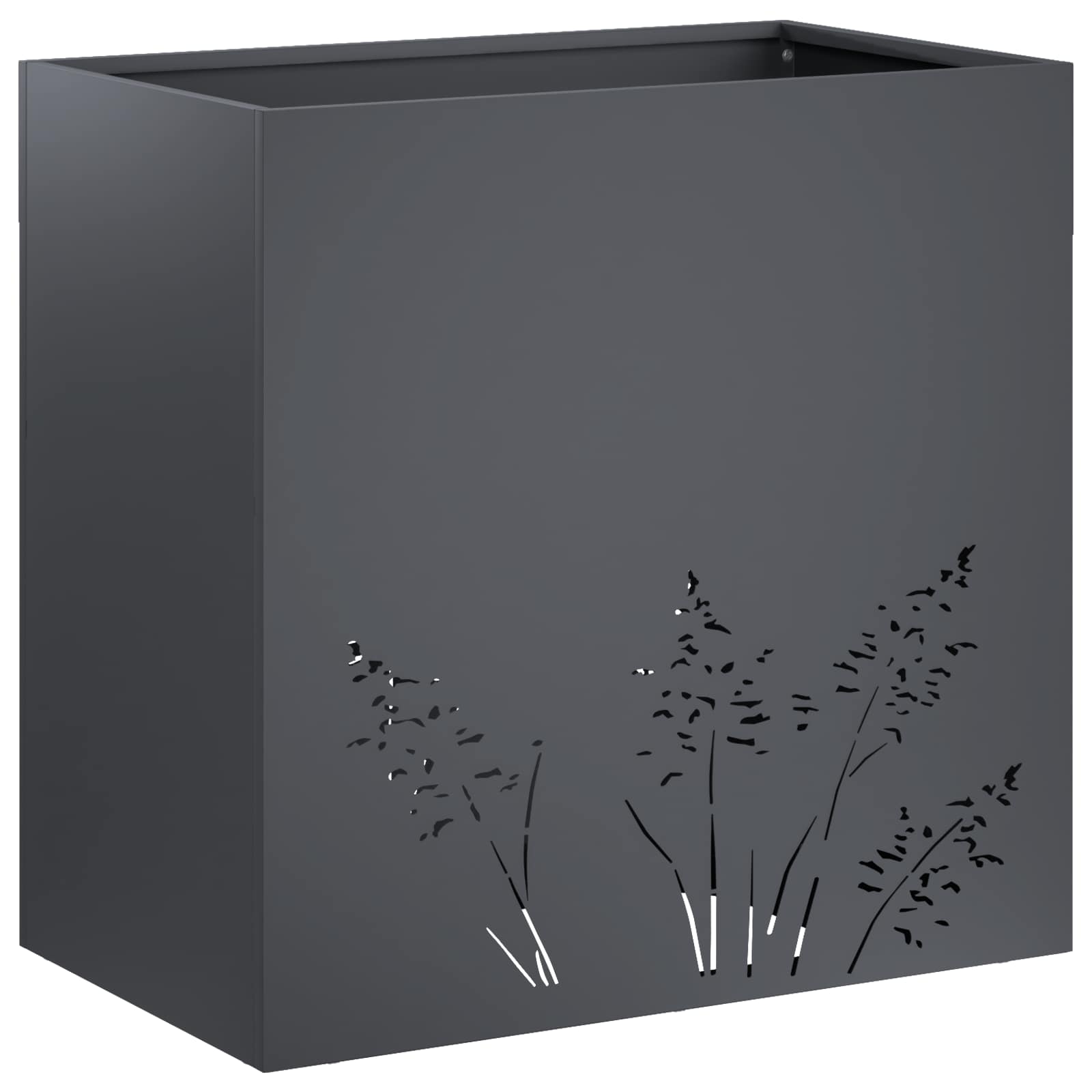 vidaXL Doniczka ogrodowa antracytowy 50 x 30 x 49 cm Stal zimnogięta