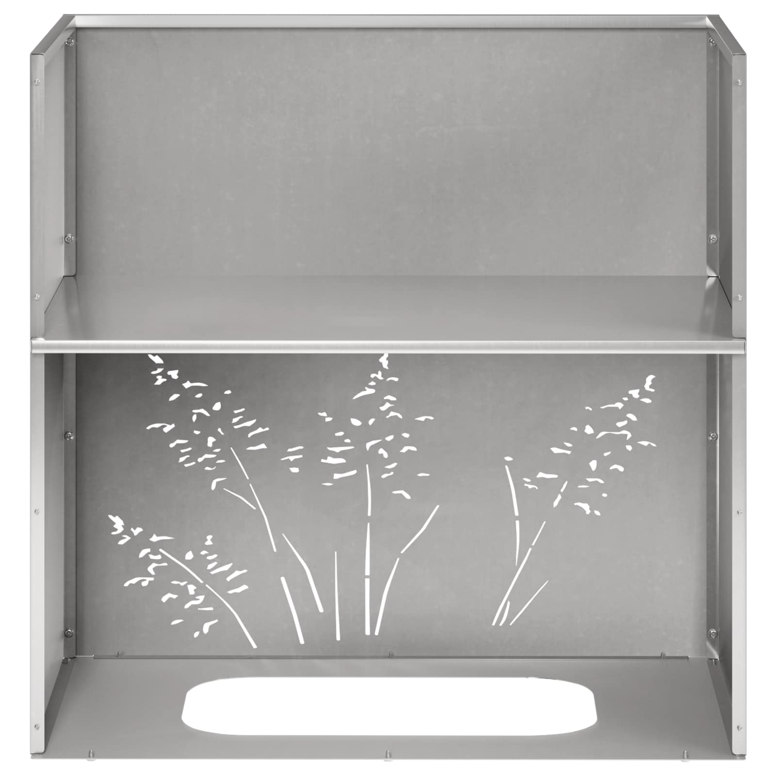 vidaXL Doniczka ogrodowa srebrny 50 x 30 x 49 cm Stal nierdzewna