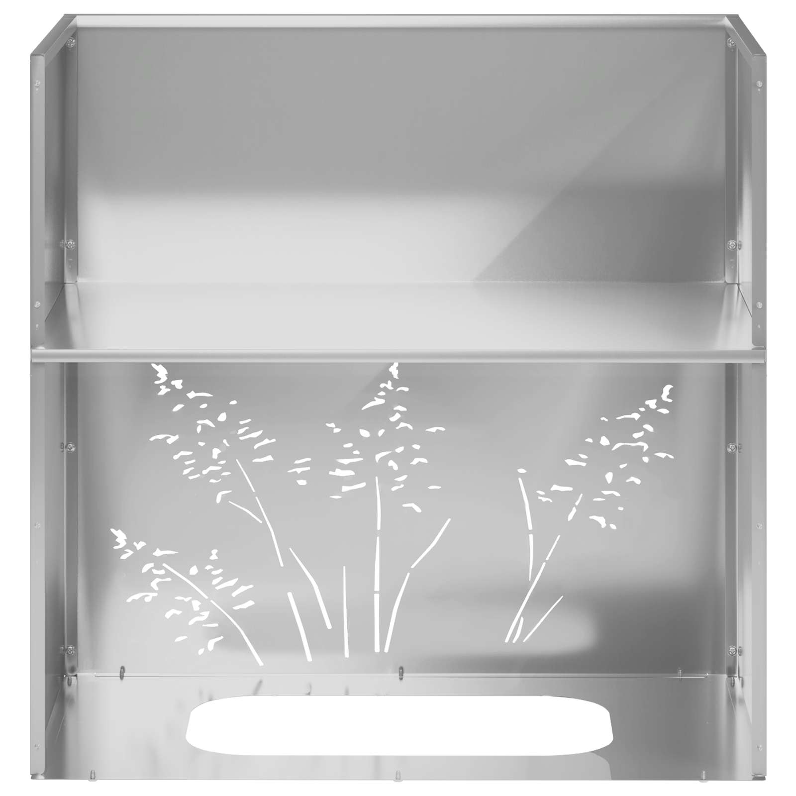 vidaXL Doniczka ogrodowa srebrny 50 x 30 x 49 cm Stal ocynkowana