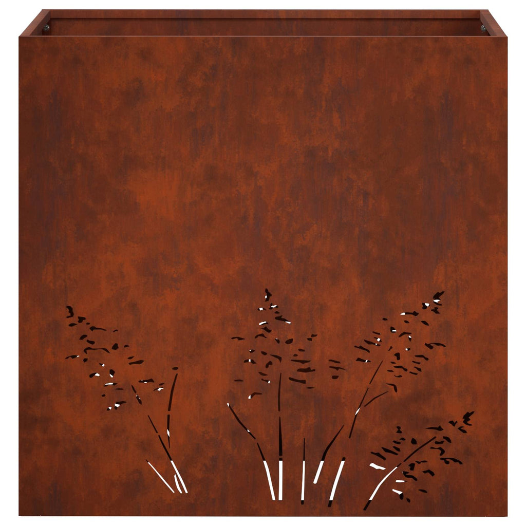 vidaXL Doniczka ogrodowa Rdzawy 50 x 30 x 49 cm Stal kortenowska