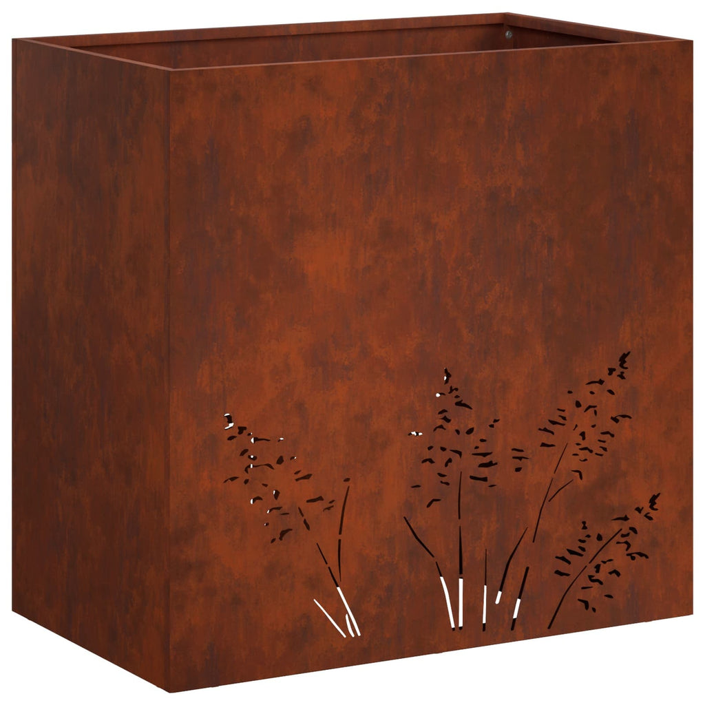 vidaXL Doniczka ogrodowa 2 szt. Rdzawy 50 x 30 x 49 cm