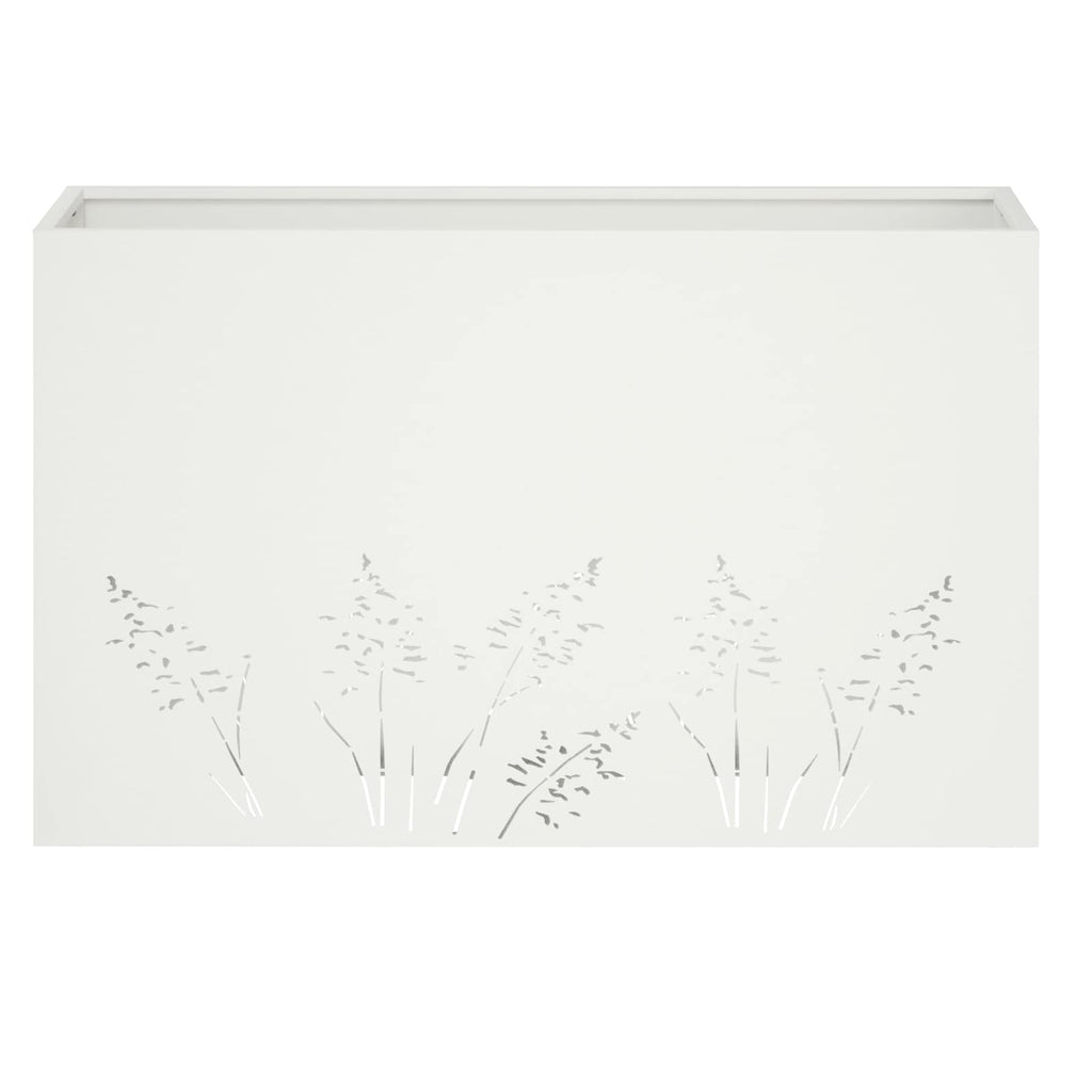 vidaXL Doniczka ogrodowa Biały 80 x 20 x 49 cm Stal zimnogięta