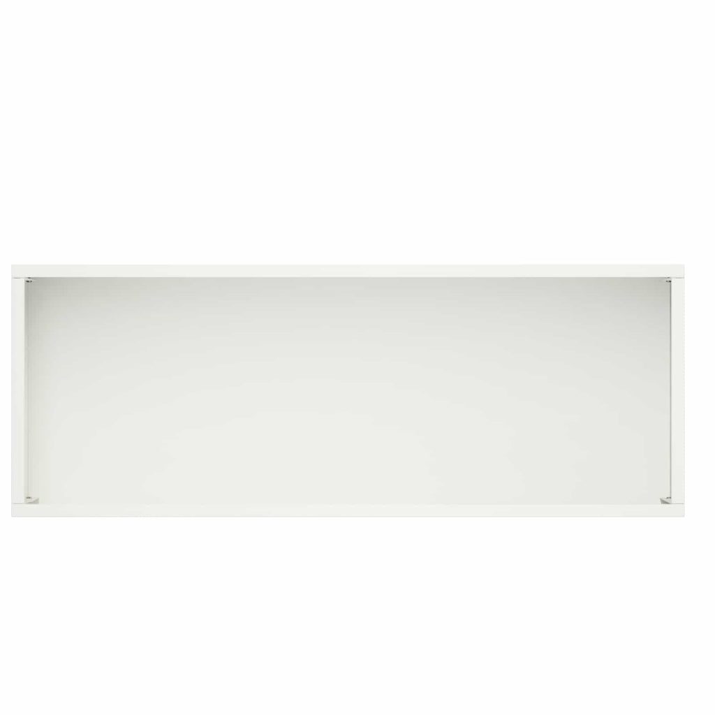 vidaXL Doniczka ogrodowa Biały 80 x 20 x 49 cm Stal zimnogięta