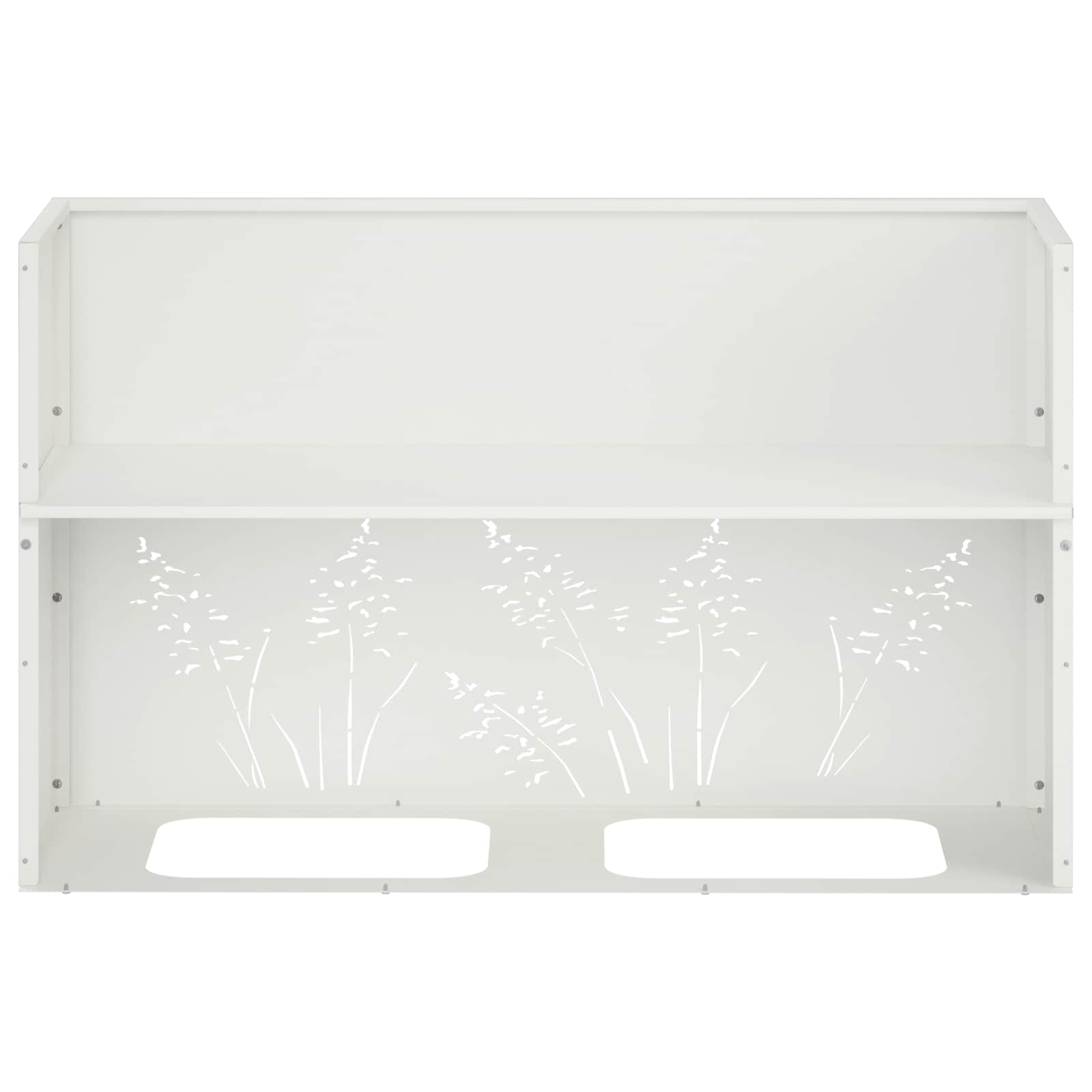 vidaXL Doniczka ogrodowa 2 szt. Biały 80 x 20 x 49 cm Stal zimnogięta