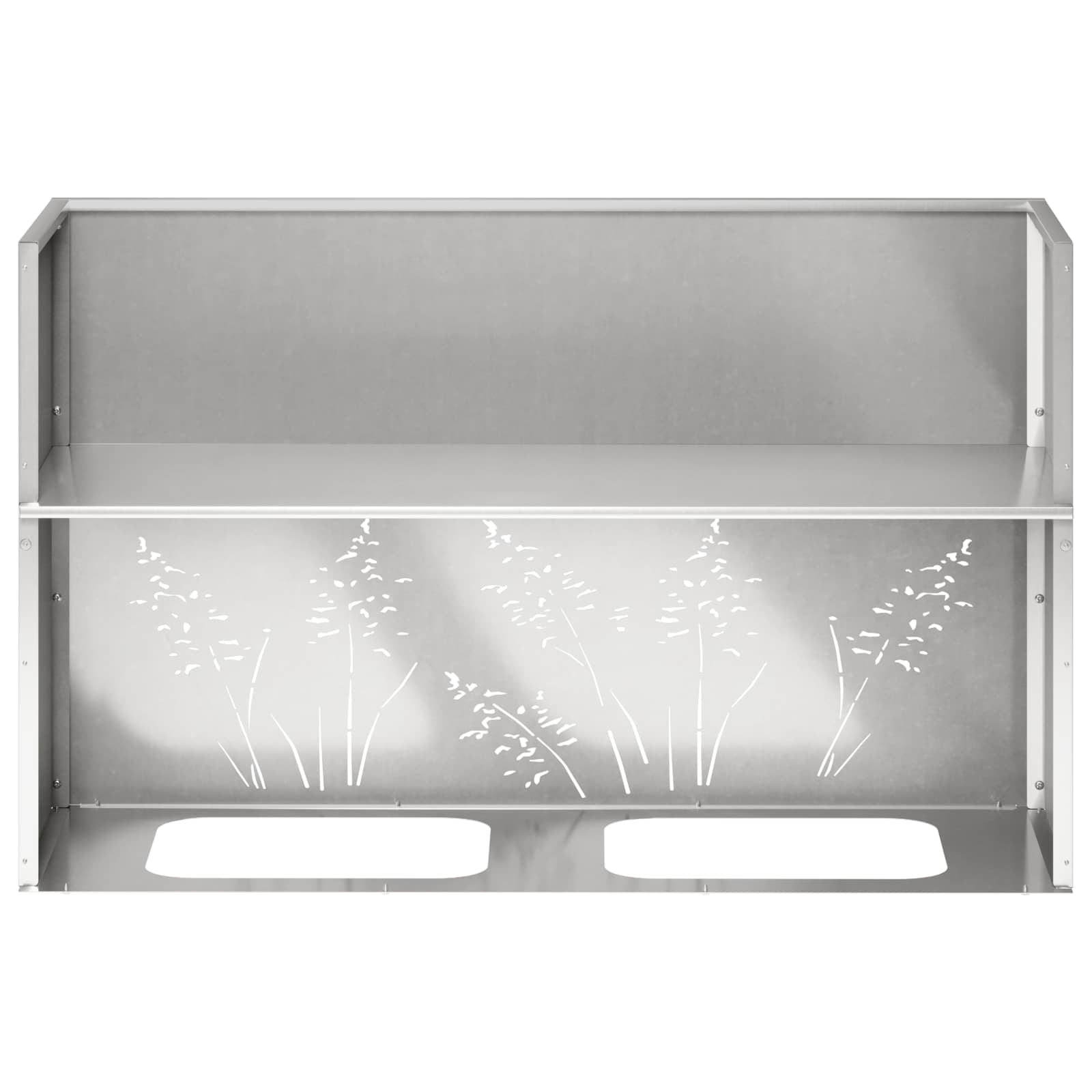vidaXL Doniczka ogrodowa srebrny 80 x 20 x 49 cm Stal nierdzewna