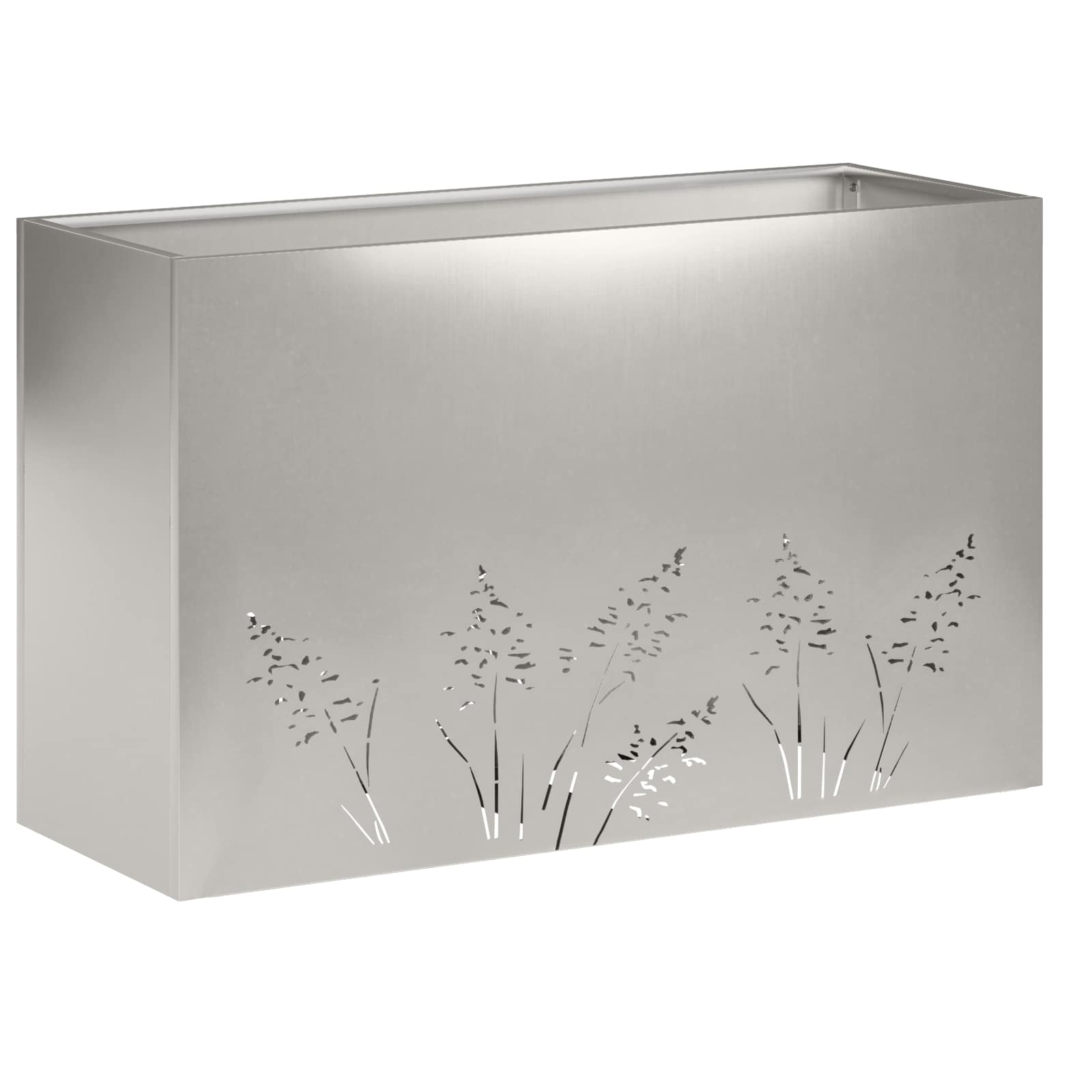 vidaXL Doniczka ogrodowa 2 szt. srebrny 80 x 20 x 49 cm