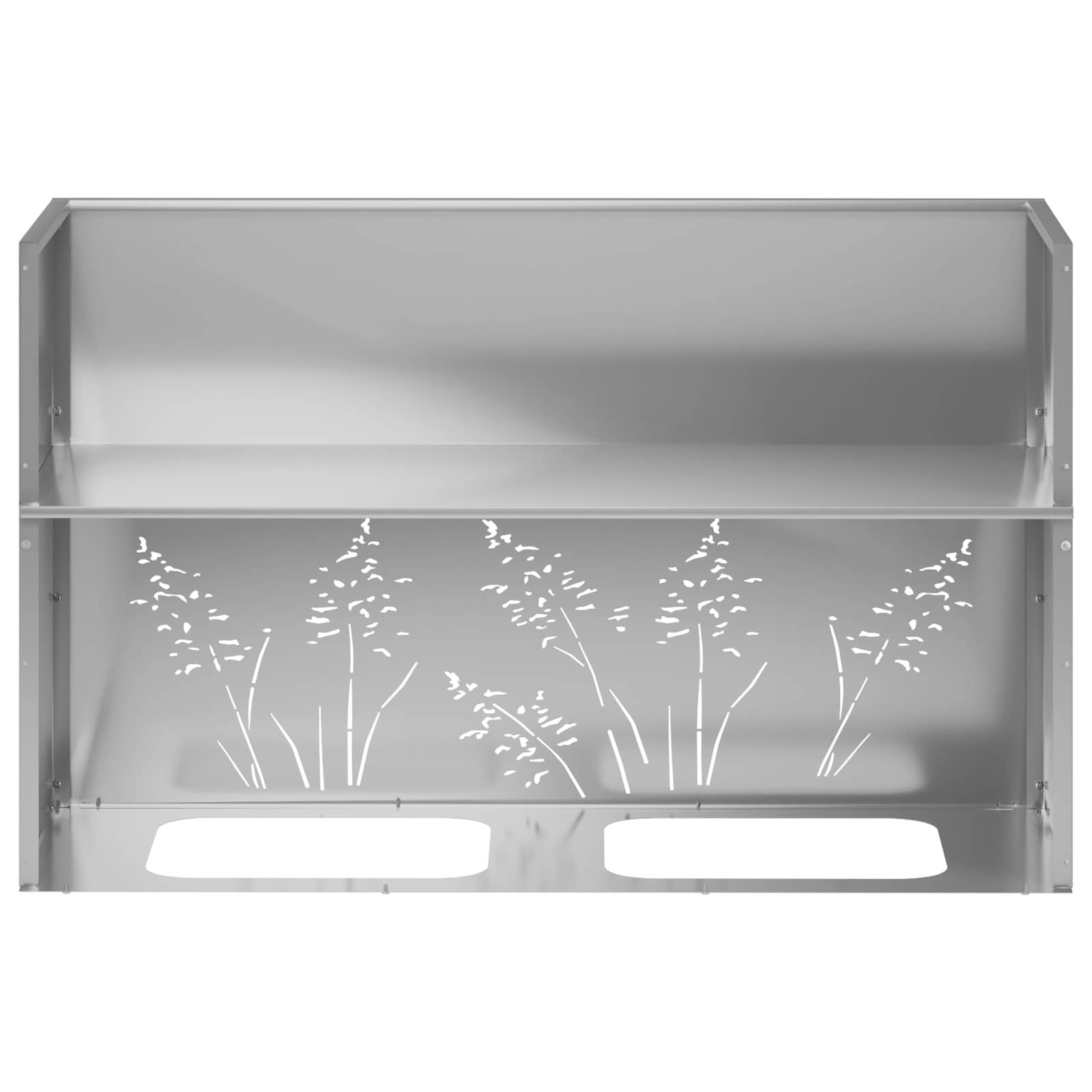 vidaXL Doniczka ogrodowa srebrny 80 x 20 x 49 cm Stal ocynkowana
