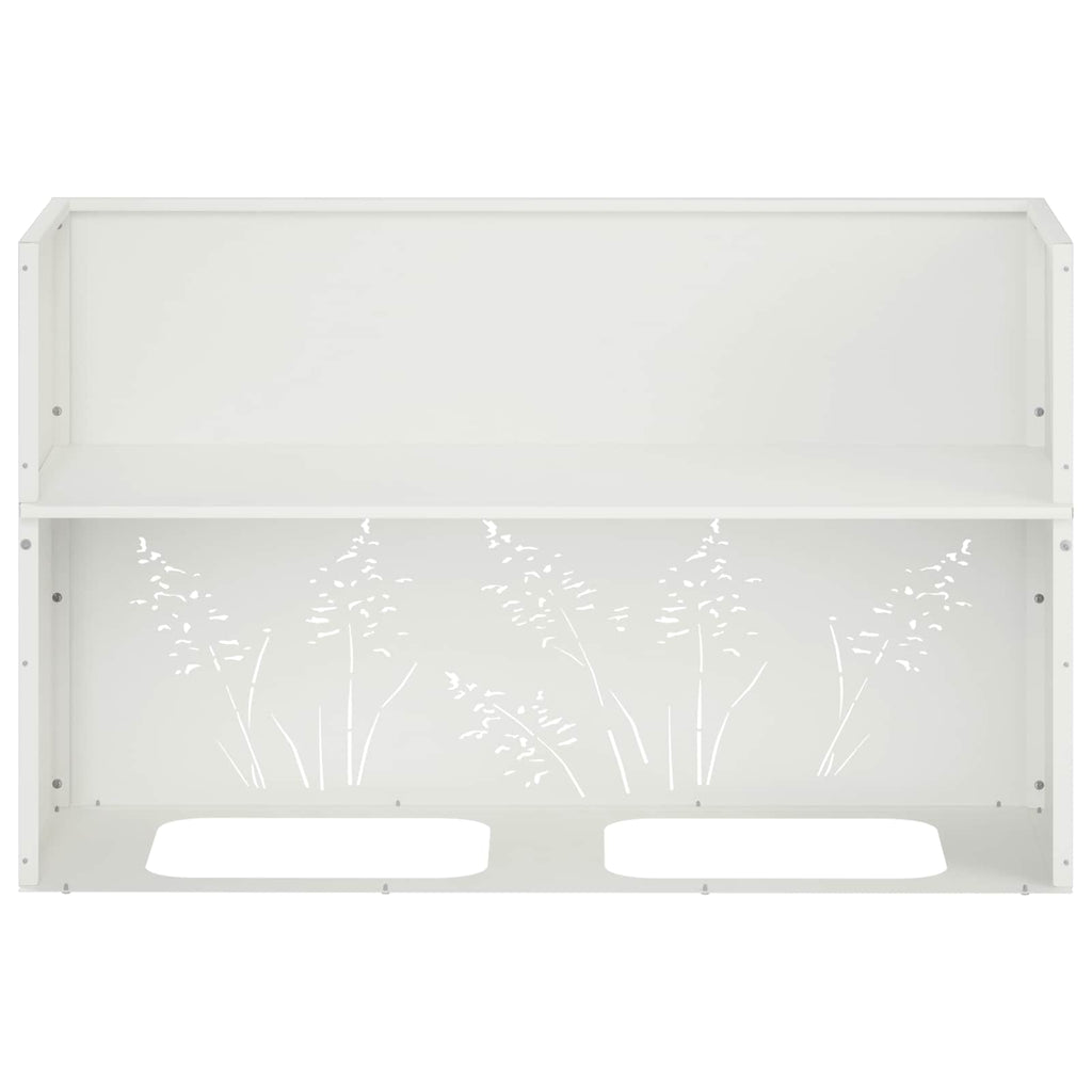 vidaXL Doniczka ogrodowa 2 szt. Biały 80 x 30 x 49 cm Stal zimnogięta