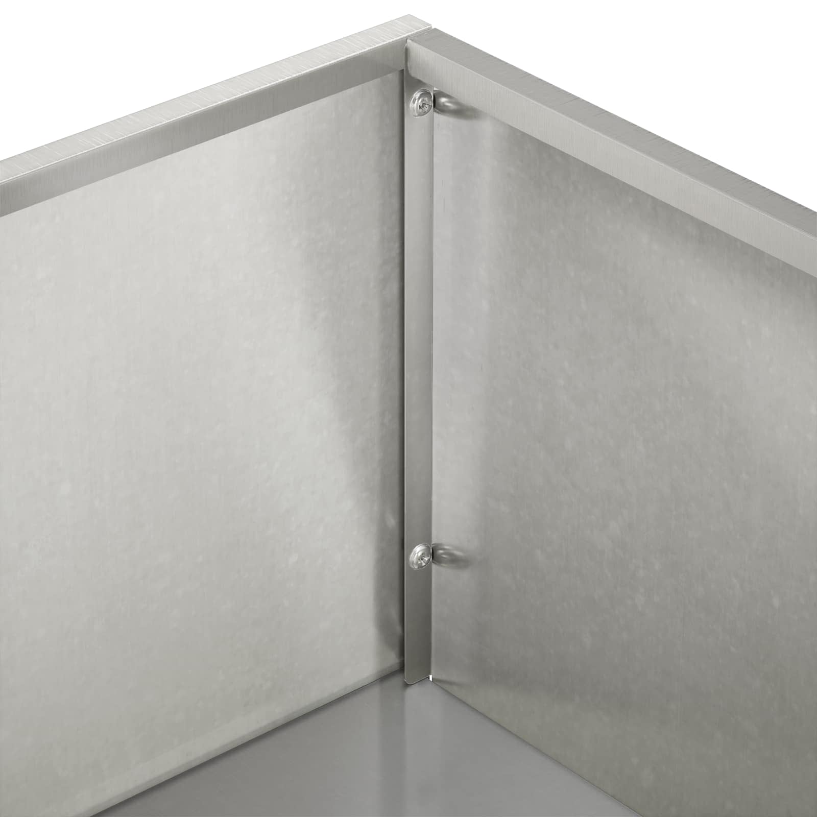 vidaXL Doniczka ogrodowa srebrny 80 x 30 x 49 cm Stal nierdzewna