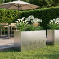 vidaXL Doniczka ogrodowa srebrny 80 x 30 x 49 cm Stal nierdzewna